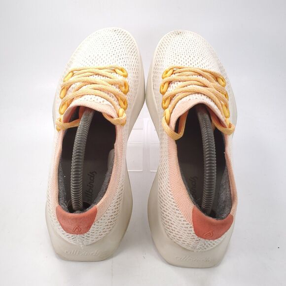 Allbirds Tree Dasher Lace Up Athletic Running Shoe Womens Size 9.5 White Orange - Picture 4 of 9